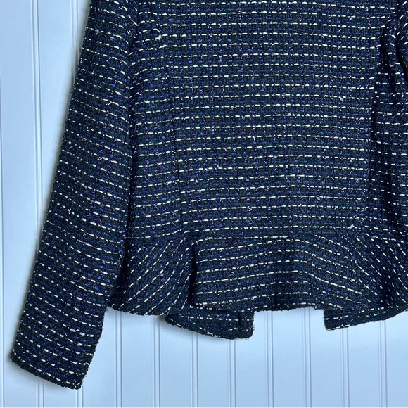 Dolan Left Coast Collection Peplum Tweed black open blazer is a size M Open - Picture 13 of 16